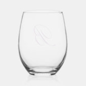 Classy Monogram Wijnglas Zonder Voet (Achterkant)