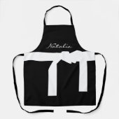 Classy Monogrammed Name Black and White Schort (Voorkant)