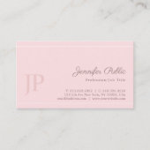 Classy Monogrammed Pink Modern Chic Luxury Visitekaartje (Voorkant)