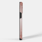 Classy Monogrammed Roos Gold Dripped Glitter iPhone Hoesje (Rechterkant)