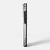 Classy Monogrammed Silver Dripped Glitter iPhone Hoesje (Linkerkant)