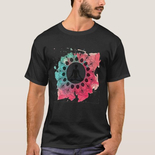 Classy Mood Lotus Flower Mandala Yoga Meditation G T-shirt (Voorkant)