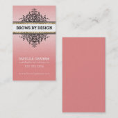 CLASSY  mooie renaissance sierlijke koraal Visitekaartje (Voorkant / Achterkant)