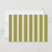 Classy Moss Green Old Money QR Code Wedding RSVP Kaartje (Achterkant)
