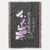 Classy Mr. en Mrs. gooien deken voor nieuwe bedden (Voorkant Verticaal)