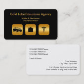 Classy Multi Line Insurance Agent Visitekaartje (Voorkant / Achterkant)