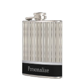 Classy Multi Silver Strip Design Heupfles (Links)