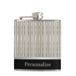 Classy Multi Silver Strip Design Heupfles