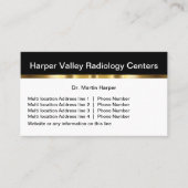 Classy Multiple Location Radiology Medical Visitekaartje (Voorkant)