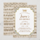 Classy Music Baby's Breath Floral 18th Birthday Kaart (Voorkant / Achterkant)