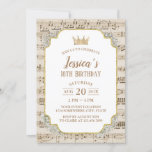 Classy Music Baby's Breath Floral 18th Birthday Kaart<br><div class="desc">Classy Music Baby's Breath Floral 18th Birthday Party Invitations.</div>