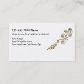 Classy Music Lessons Visitekaartjes (Achterkant)