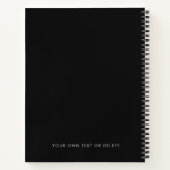 Classy Music Practice Piano Keys Monogram Notitieboek (Achterkant)