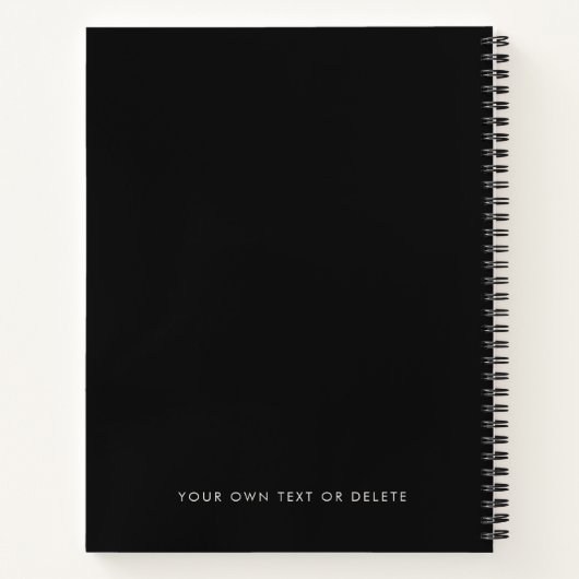 Classy Music Practice Piano Keys Monogram Notitieboek (Achterkant)