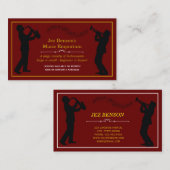 Classy Music Store Gold Silhouettes Visitekaartje (Voorkant / Achterkant)