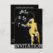 Classy Musical Dance Cabaret Vip Uitnodiging (Voorkant / Achterkant)