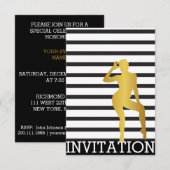 Classy Musical Dance Cabaret Vip Uitnodiging (Voorkant / Achterkant)