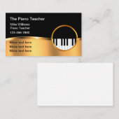 Classy Musical Piano Theme Visitekaartjes (Voorkant / Achterkant)