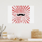 Classy Mustache Poster (Keuken)