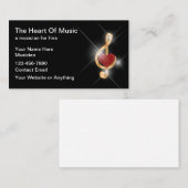 Classy muzikant of muzikale band te huur visitekaartje (Voorkant / Achterkant)