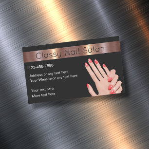 Classy Nail Beauty Salon Magnetische Visitekaartje Magnetisch Visitekaartje
