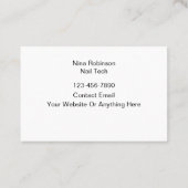 Classy Nail Tech Manicurist Visitekaartjes (Achterkant)