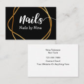 Classy Nail Tech Manicurist Visitekaartjes (Voorkant / Achterkant)