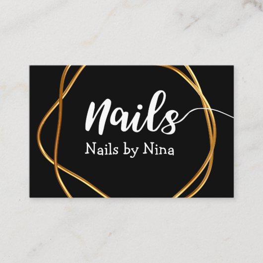 Classy Nail Tech Manicurist Visitekaartjes (Voorkant)