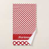 Classy Named Red Polka Dot Bad Handdoek (Handdoek)