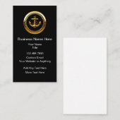 Classy Nautical Anchor Theme Business Cards Visitekaartje (Voorkant / Achterkant)