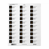 Classy Nautical Kantoor Bulk Return-adreslabels Etiket (Full Sheet)