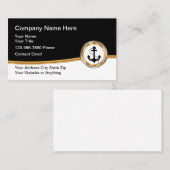 Classy Nautical Marine Anchor Visitekaartje (Voorkant / Achterkant)