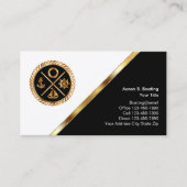 Classy Nautical Marine Glossy Visitekaartje (Voorkant)