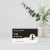 Classy Nautical Marine Theme Visitekaartje (Staand voorkant)
