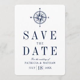 Classy nautisch kompas Sla de datum op Save The Date