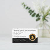 Classy Nautische Marine Zeilen Visitekaartjes (Staand voorkant)