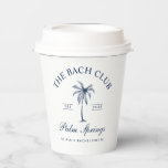 Classy Navy Bachelorette Party Papieren Bekers<br><div class="desc">Voeg een vleugje klassieke stijl toe aan je vrijgezellenweekend met deze marinewitte vrijgezellenfeestbekers! Deze stijlvolle vrijgezellenfeestbekers zijn een must have accessoire voor uw feest!</div>