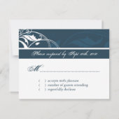 Classy Navy Blue - CUSTOM RSVP-KAARTEN RSVP Kaartje (Achterkant)