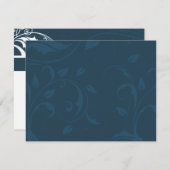 Classy Navy Blue - CUSTOM RSVP-KAARTEN RSVP Kaartje (Voorkant / Achterkant)