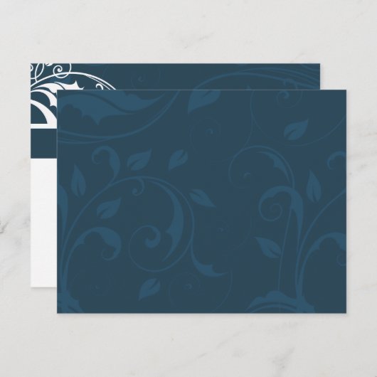 Classy Navy Blue - CUSTOM RSVP-KAARTEN RSVP Kaartje (Voorkant / Achterkant)