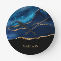 Classy Navy Blue Glitter Black voornaam