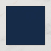 Classy Navy Blue Gold QR Code Weddenschap RSVP Informatiekaartje (Achterkant)