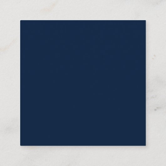 Classy Navy Blue Gold QR Code Weddenschap RSVP Informatiekaartje (Achterkant)