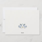 Classy Navy Blue Happy Hanukkah 1 Floral Feestdagenkaart (Achterkant)