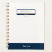 Classy Navy Blue Ivory Business Planner (Voorkant)