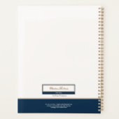Classy Navy Blue Ivory Business Planner (Achterkant)