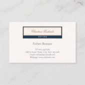 Classy Navy Blue Ivory Dank u Visitekaartje (Achterkant)