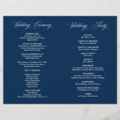 Classy Navy Blue, vouwbaar huwelijksprogramma (Achterkant)