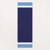 Classy Navy lichtblauw witte strepen kleurblok Yogamat (Achterkant)