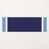 Classy Navy lichtblauw witte strepen kleurblok Yogamat (Voorkant (horizontaal))